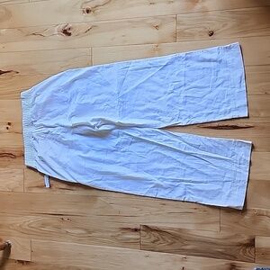 High rise wide length pants